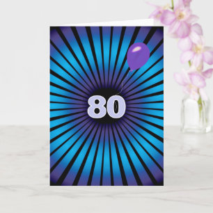 抽象芸術渦80誕生日 カード