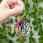 抽象芸術渦 キーホルダー (手)