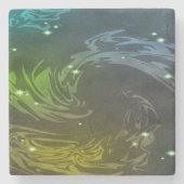 抽象芸術渦 ストーンコースター (正面)