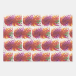 抽象芸術渦 ラッピングペーパーシート