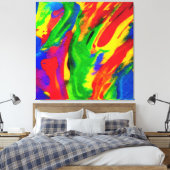 抽象芸術温度絵を描カラフル。 キャンバスプリント (インサイチュ (寝室))
