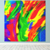 抽象芸術温度絵を描カラフル。 キャンバスプリント (インサイチュ (ウッドフロア))