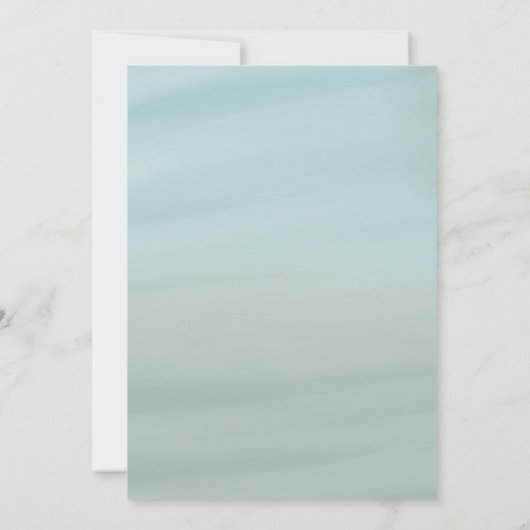 抽象芸術湖と木結婚の座席表カード 招待状 (裏面)