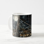 抽象芸術満月橋 コーヒーマグカップ (正面左)
