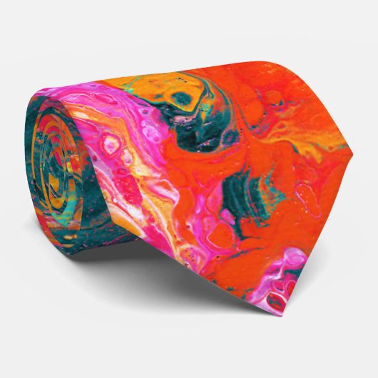 抽象芸術溶岩 ネクタイ (ロール)