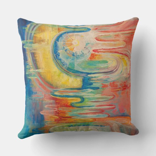抽象芸術滝枕 クッション (裏面)