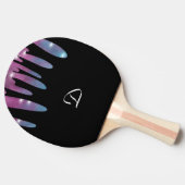 抽象芸術滴下グリッターモノグラムレター 卓球ラケット (横)