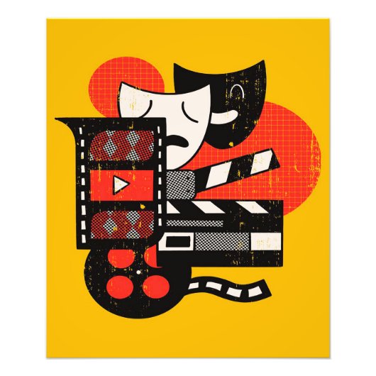 抽象芸術演技劇場|演劇 フォトプリント            (正面)