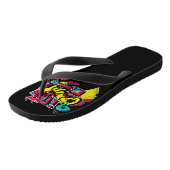 抽象芸術漫画グラフィティ文字グランジ都市の唇彼 ビーチサンダル (アングル)