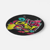 抽象芸術漫画グラフィティ文字グランジ都市の唇彼 ペーパープレート (アングル)