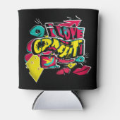 抽象芸術漫画グラフィティ文字グランジ都市の唇彼 缶クーラー (正面)