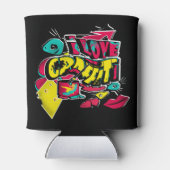 抽象芸術漫画グラフィティ文字グランジ都市の唇彼 缶クーラー (裏面)