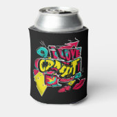 抽象芸術漫画グラフィティ文字グランジ都市の唇彼 缶クーラー (缶裏面)