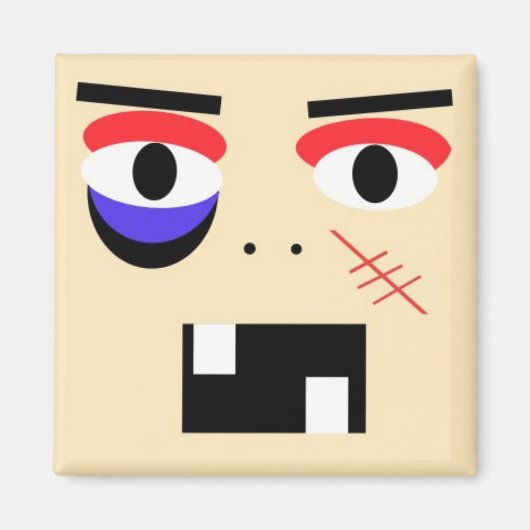 抽象芸術漫画ボクサー磁石 マグネット (正面)