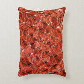 抽象芸術澄ん赤い斑点と曲がったスタイル アクセントクッション (正面(垂直))