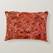 抽象芸術澄ん赤い斑点と曲がったスタイル アクセントクッション (裏面)