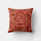 抽象芸術澄ん赤い斑点と曲がったスタイル クッション (裏面)