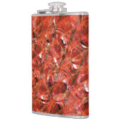 抽象芸術澄ん赤い斑点と曲がったスタイル フラスク (左)