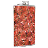 抽象芸術澄ん赤い斑点と曲がったスタイル フラスク (右)