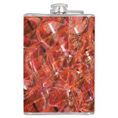 抽象芸術澄ん赤い斑点と曲がったスタイル フラスク (裏面)