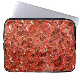 抽象芸術澄ん赤い斑点と曲がったスタイル ラップトップスリーブ