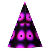 抽象芸術濃いピンク：シ白熱［赤熱］光を放つームレス パーティーハット (裏面)