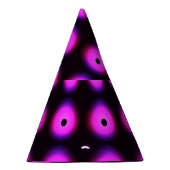 抽象芸術濃いピンク：シ白熱［赤熱］光を放つームレス パーティーハット (右)
