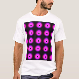 抽象芸術濃いピンク：シ白熱［赤熱］光を放つームレス Tシャツ