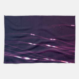 抽象芸術濃い紫 キッチンタオル