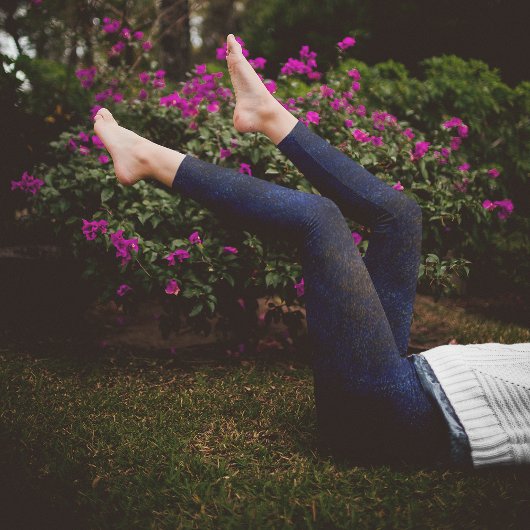 抽象芸術濃い青 レギンス