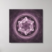 抽象芸術濃灰色がかった紫色のフラクタル キャンバスプリント (正面)