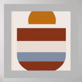 抽象芸術灰色のボルド自然色 ポスター