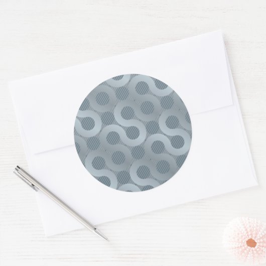 抽象芸術灰色の流れ背景 ラウンドシール (封筒)