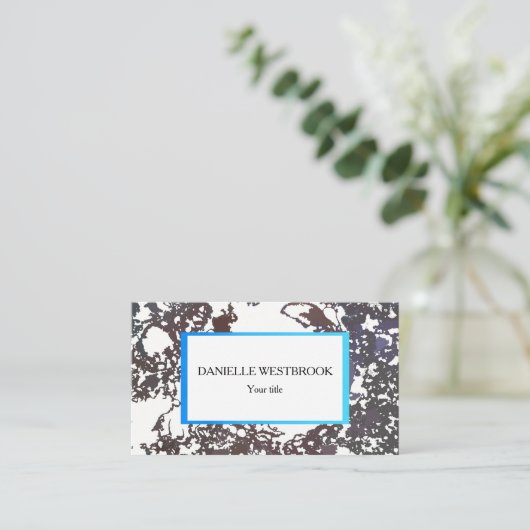 抽象芸術灰色の白のパターン 名刺 (スタンド正面)