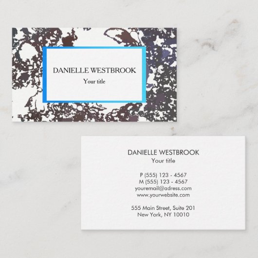 抽象芸術灰色の白のパターン 名刺 (正面/裏面)