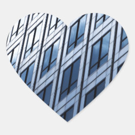 抽象芸術灰色の窓 ハートシール