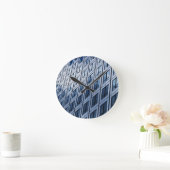 抽象芸術灰色の窓 ラウンド壁時計 (ホーム)