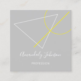 抽象芸術灰色ジオメトリアーキテクトデザイナー スクエア名刺