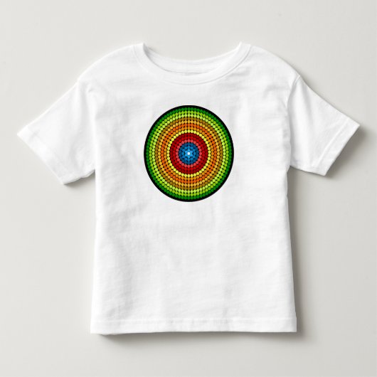 抽象芸術点々のあるマンダラアートデザイン-65904 トドラーTシャツ (正面)