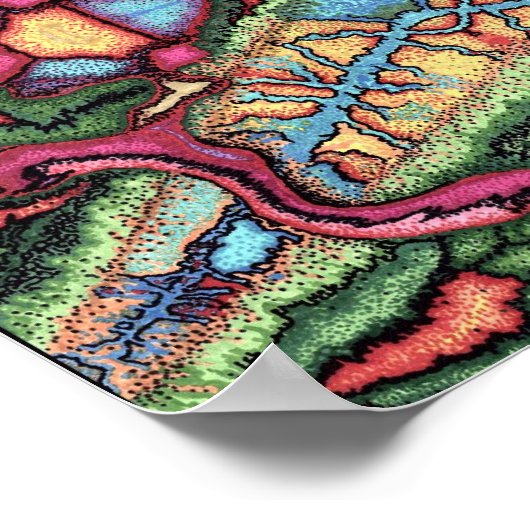 抽象芸術点 ポスター (角)