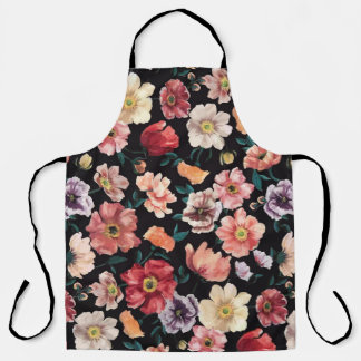 抽象芸術無地のの花の配列が全面的に整っている  エプロン