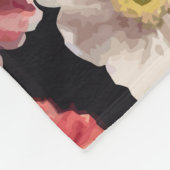 抽象芸術無地のの花の配列が全面的に整っている  フリースブランケット (角)