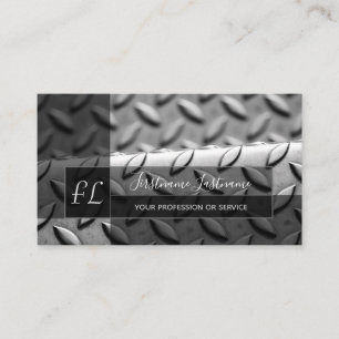 抽象芸術無地のダイヤモンド金属プレートモノグラムブシン 名刺