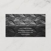 抽象芸術無地のダイヤモンド金属プレートモノグラム 名刺 (裏面)