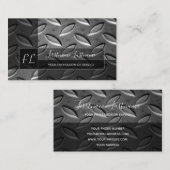 抽象芸術無地のダイヤモンド金属プレートモノグラム 名刺 (正面/裏面)