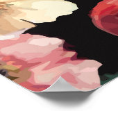 抽象芸術無地の花フルアレンジメント ポスター (角)