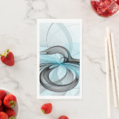 抽象芸術無煙炭グレイモダンブルーフラクタルアート (インサイチュ)