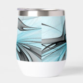 抽象芸術無煙炭グレイモダンブルーフラクタルアート (右面)