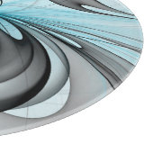 抽象芸術無煙炭グレイモダンブルーフラクタルアート カッティングボード (角)