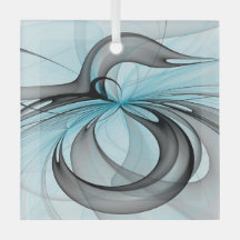 抽象芸術無煙炭グレイモダンブルーフラクタルアート